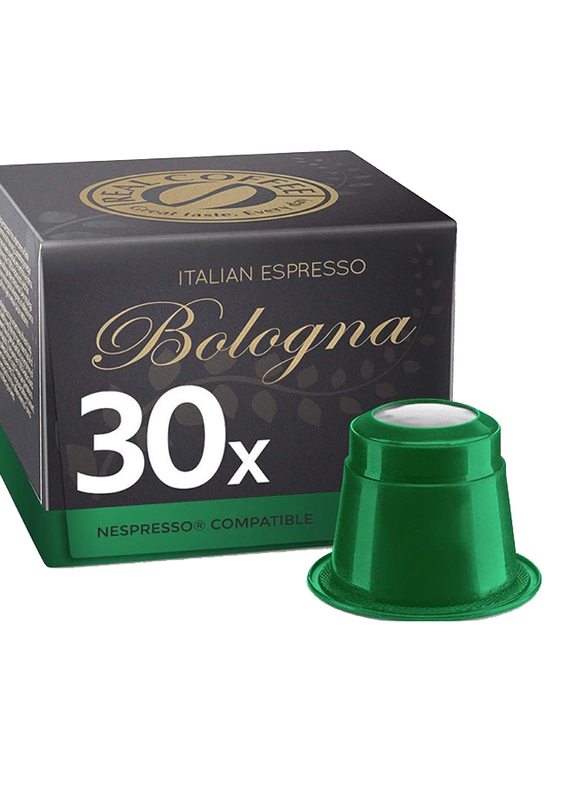 Real Coffee Italian Espresso Organic Bologna Nespresso Compatible Coffee, 30 Capsules
