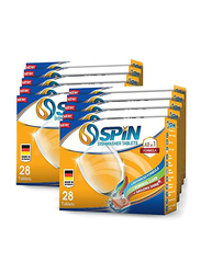Spin All In 1 Formula Dishwasher Detergent Tablets, 10 Packs x 28 Tablets