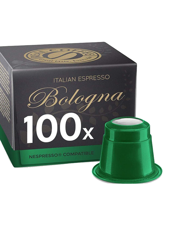 Real Coffee Italian Espresso Bologna Coffee, 100 Capsules