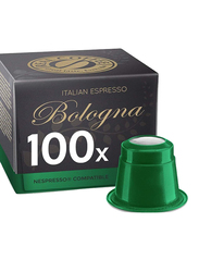 Real Coffee Italian Espresso Bologna Coffee, 100 Capsules