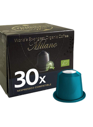 Real Coffee Milano The World's Strongest Organic Nespresso Compatible Coffee Capsules, 30 Capsules