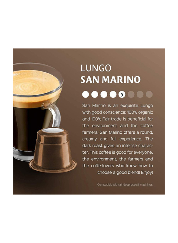 Real Coffee Italian Espresso Lungo San Marino Coffee, 30 Capsules