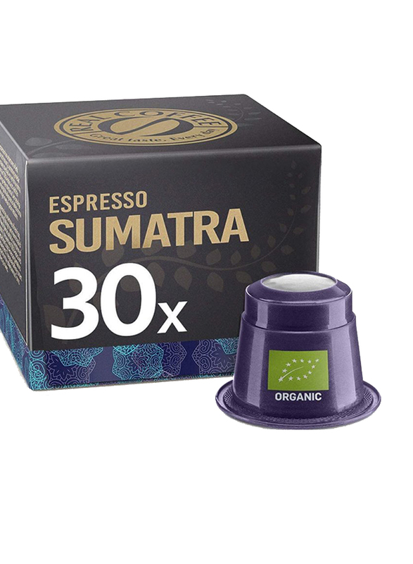 Real Coffee Italian Espresso Sumatra Organic Nespresso Compatible Coffee, 30 Capsules