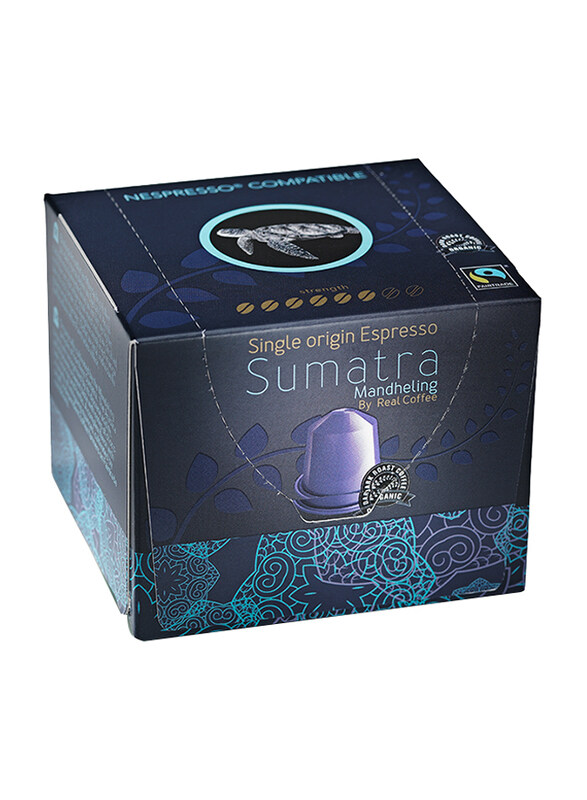 

Real Coffee Sumatra Organic Italian Espresso Nespresso Compatible Coffee Capsules, 10 Capsules