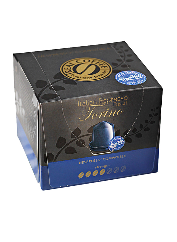 Real Coffee Torino Italian Espresso-Decaf Nespresso Compatible Coffee Capsules, 10 Capsules