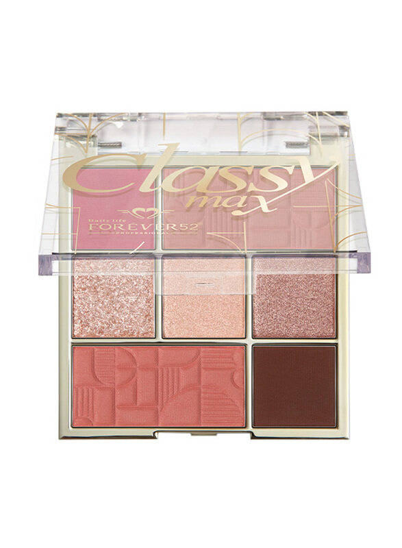 

Forever52 2-in-1 Classy Max 5 Color Eyeshadow Palette with 2 Color Blush, Multicolour