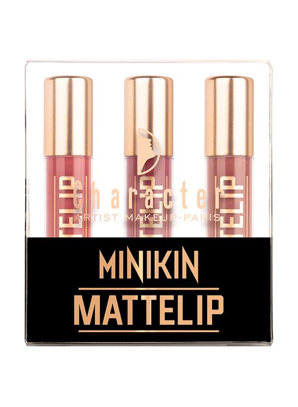 Character Mini Lip Gloss Set, 3 Pieces, MK202, Multicolour