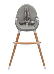 Koo-di Stylish Beechwood High Chair, Brown/Grey