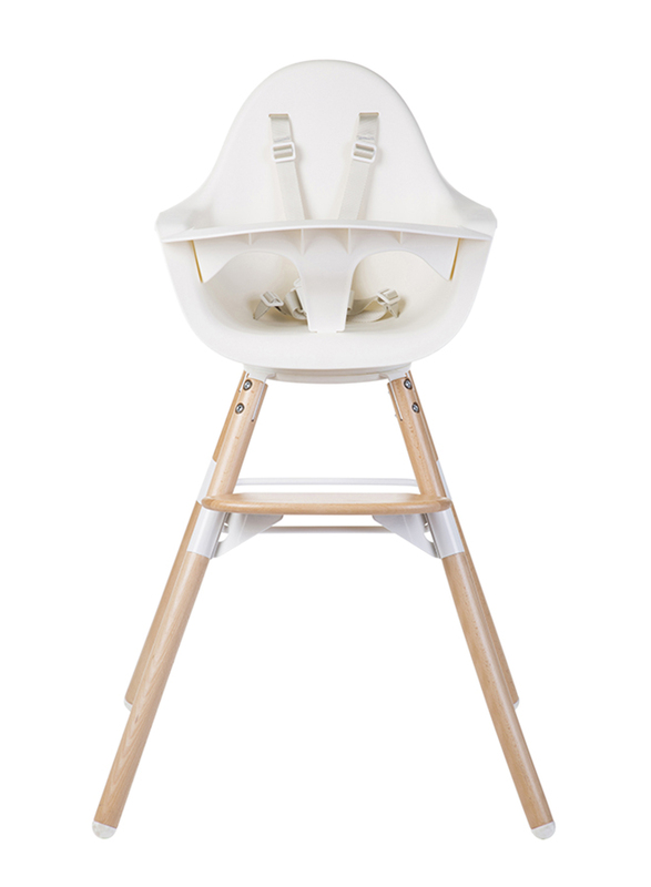 Childhome Evolu One 80° Chair 2-in-1 with Bumper, White