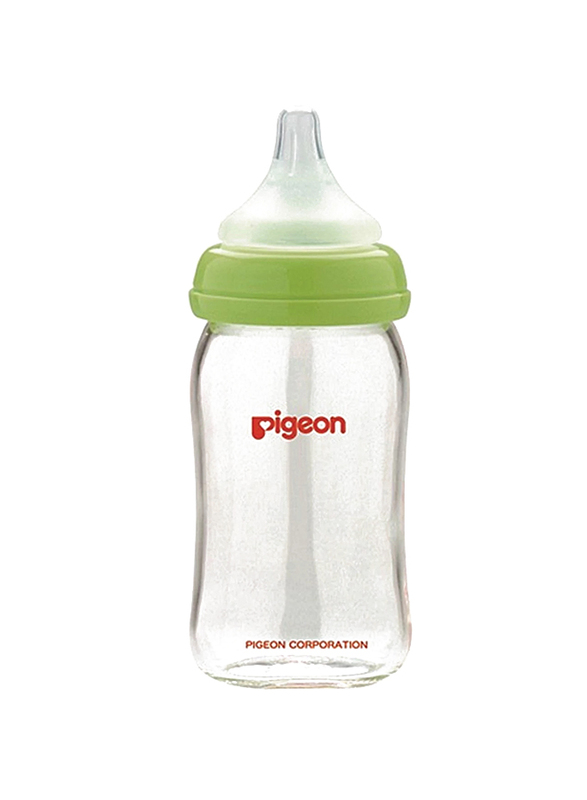 Pigeon Softouch Wide Neck Decorated Glass Bottle, 240ml