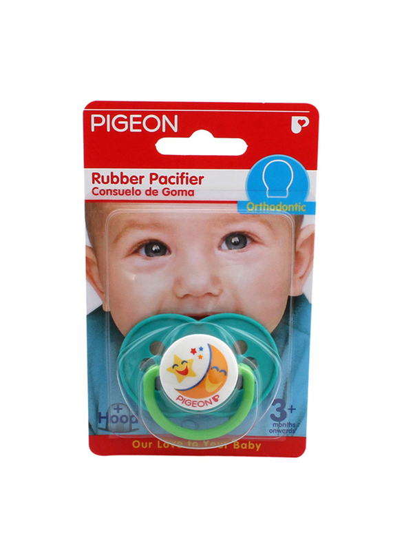 Pigeon Rubber Pacifier Orthodontic, Green
