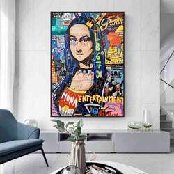 Colorful Wall Art Room Decor for Living Room, Bedroom, Office, Ready to Hang. Lady of Nature,(stretched on a high-quality solid frame-70cmx100cm)