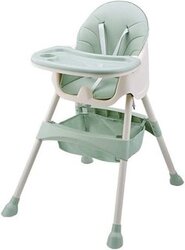 Feeding Portable Adjustable Height Foldable High Chair (Green)