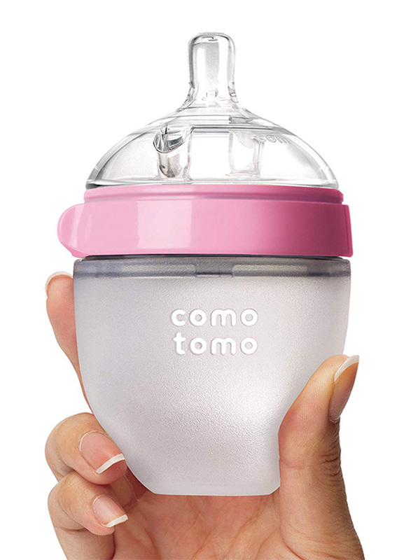 Comotomo Natural Feel Baby Bottle 150ml, Pink