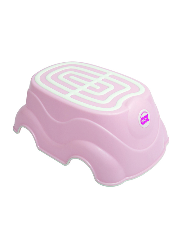 OKBaby Herbie Slip Proof Step Up Stool, Light Pink