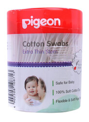 Pigeon 200 Pieces Cotton Swabs Extra Thin Stem