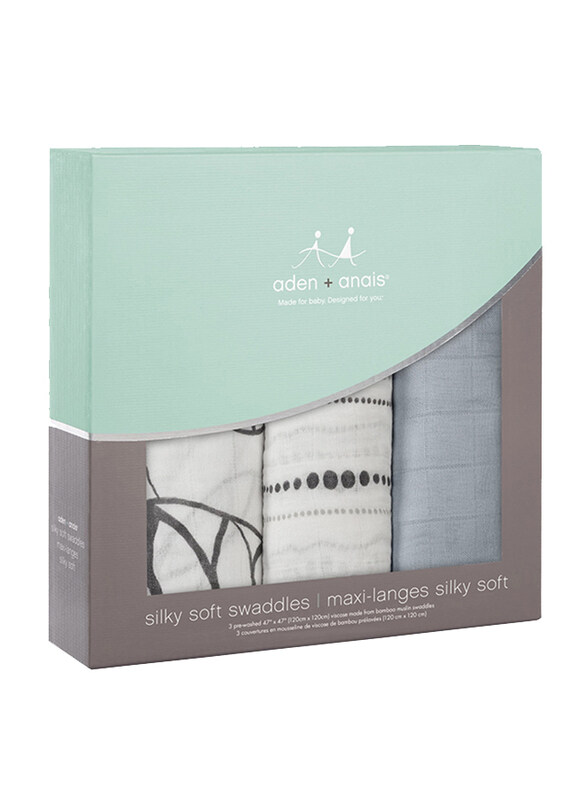 Aden + Anais Silky Soft Swaddles, Pack of 3, Moonlight