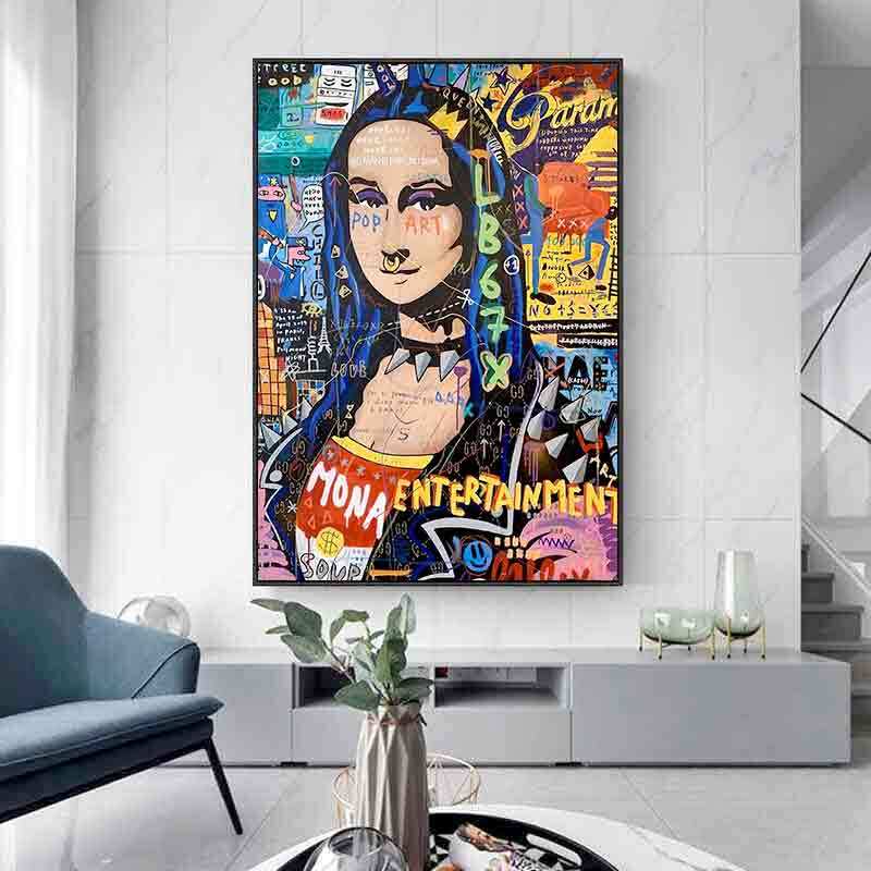 Colorful Wall Art Room Decor for Living Room, Bedroom, Office, Ready to Hang. Lady of Nature,(stretched on a high-quality solid frame-80cmx120cm)