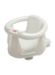 OKBaby Flipper Evolution with Slip Free Rubber Baby Bath Seat, White