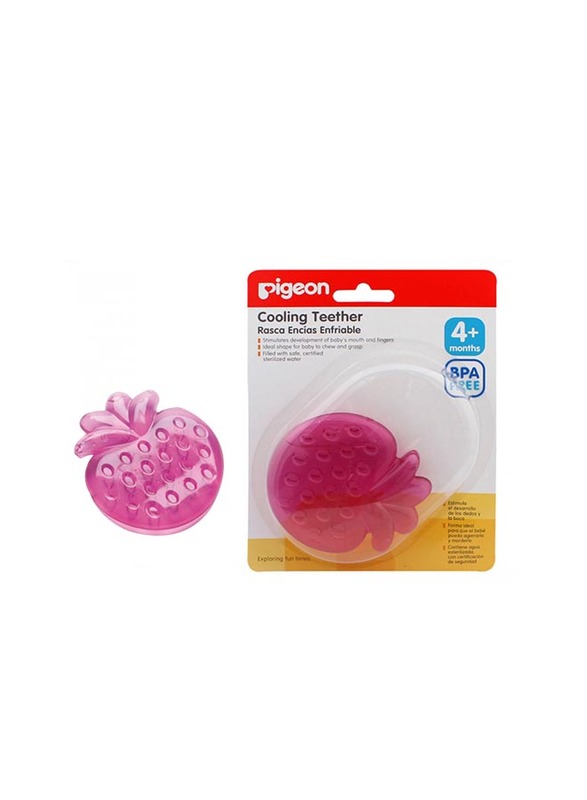 Pigeon Cooling Teether, Strawberry, Pink