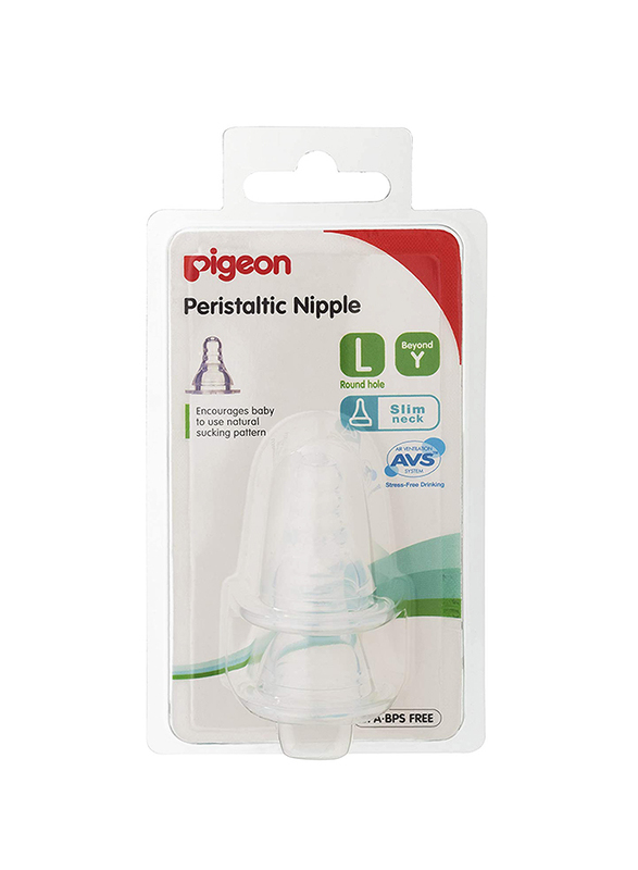 Pigeon Peristaltic Blister Nipple (L), 2 Piece