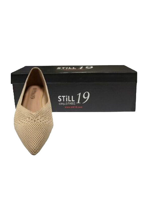 

Still 19 Pointed Toe Ballerinas for Women, 39 EU, JKLB20045A-87, Beige