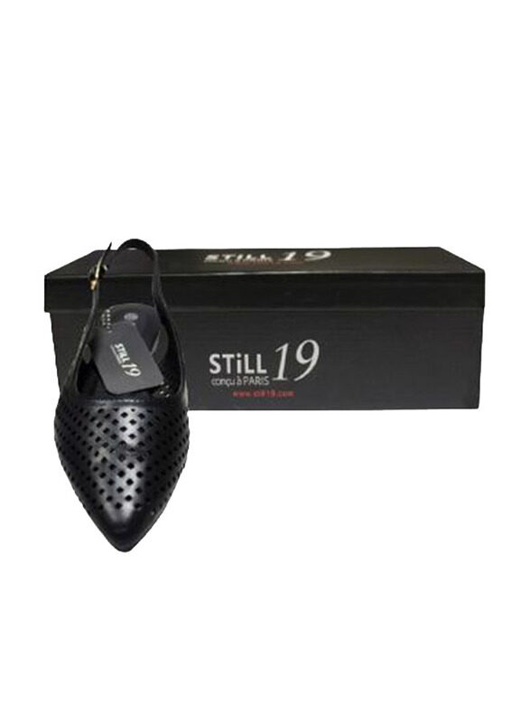 

Still 19 Laser Cut Pointed Toe Ballerinas for Women, 36 EU, JKLB21007-87, Black