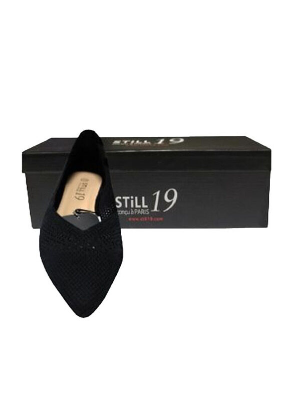 

Still 19 Pointed Toe Ballerinas for Women, 37 EU, JKLB20045A-87, Black