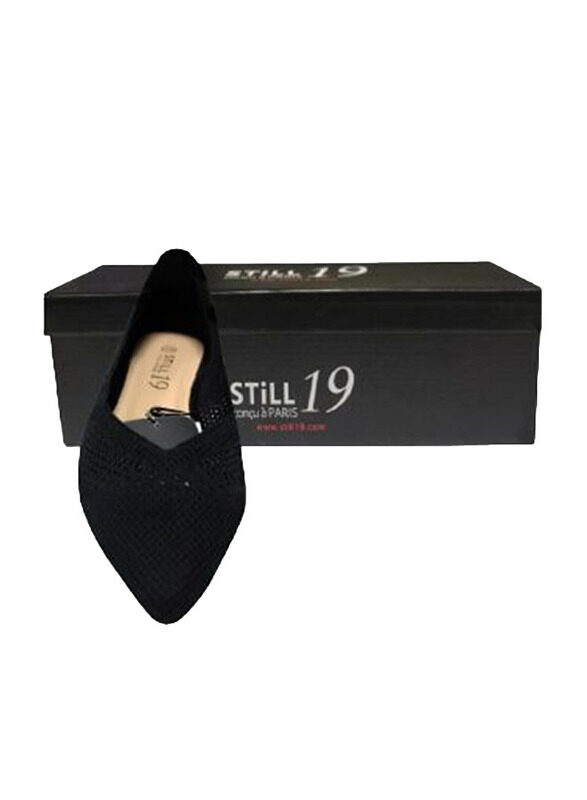 

Still 19 Pointed Toe Ballerinas for Women, 36 EU, JKLB20045A-87, Black