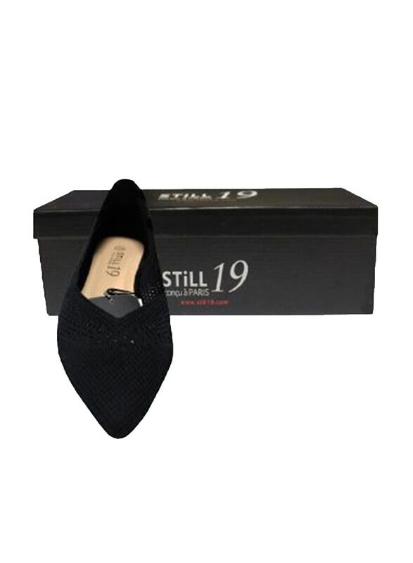 

Still 19 Pointed Toe Ballerinas for Women, 38 EU, JKLB20045A-87, Black