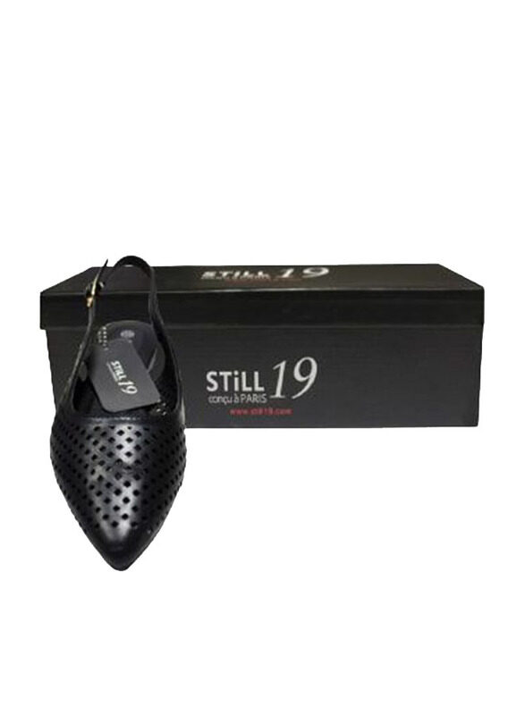 

Still 19 Laser Cut Pointed Toe Ballerinas for Women, 37 EU, JKLB21007-87, Black