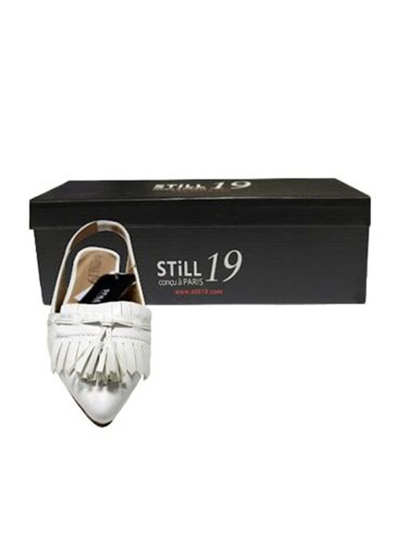 

Still 19 Pointed Toe Ballerinas for Women, 39 EU, JKLB210069-87, White