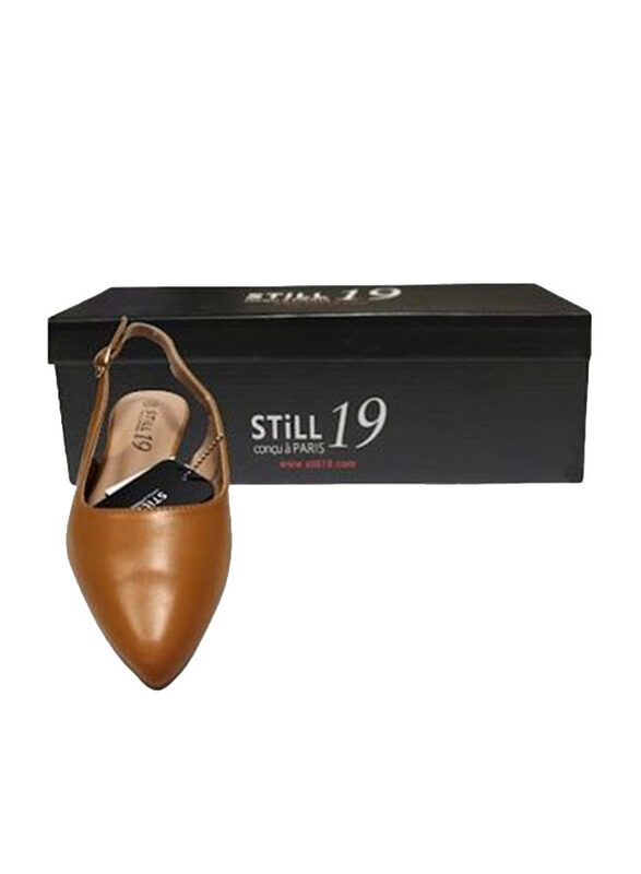 

Still 19 Pointed Toe Ballerinas for Women, 40 EU, JKLB21008-87, Camel Brown