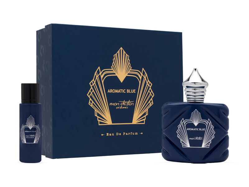 Mon Destin 2-Piece Aromatic Blue Perfume Set for Men, EDP, EDP