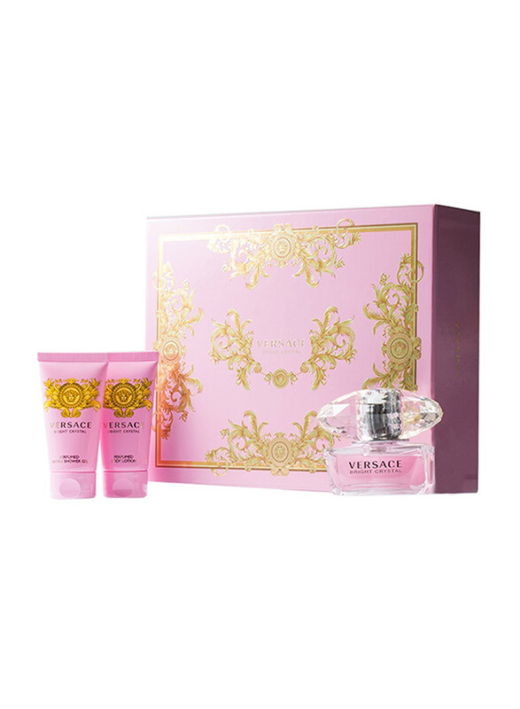 

Versace 3-Piece Bright Crystal Gift Set for Women, 50ml EDT Perfume, 50ml Body Lotion, 50ml Body Lotion