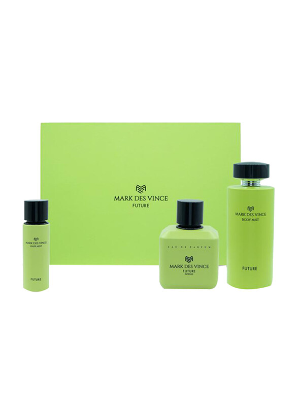 

Mark Des Vince Future 3-Piece Gift Set Unisex, 100ml EDP Perfume, 200ml Body Mist, 30ml Hair Spray