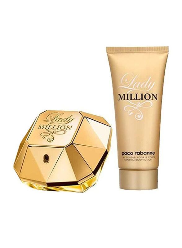 

Paco Rabanne 2-Piece Lady Million Gift Set for Women, 80ml EDP Perfume, 100ml Body Lotion