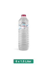 صوفيا مياه معدنية تركية طبيعية ثابتة، 6 عبوات بلاستيكية × 1.5 لتر