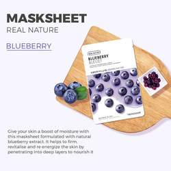 The Face Shop Real Nature Blueberry Face Mask, 20gm