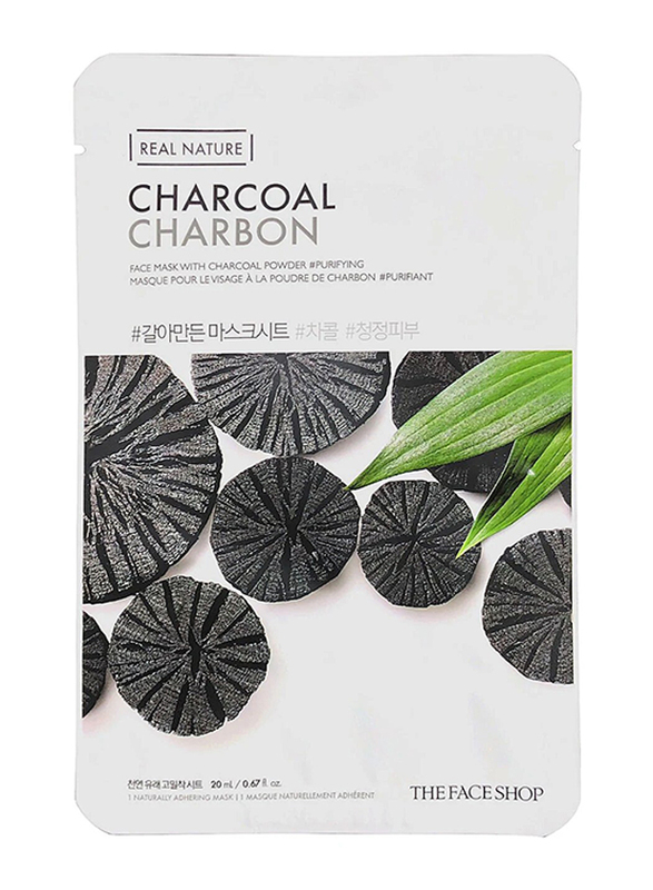 The Face Shop Real Nature Charcoal Sheet Face Mask, 20ml