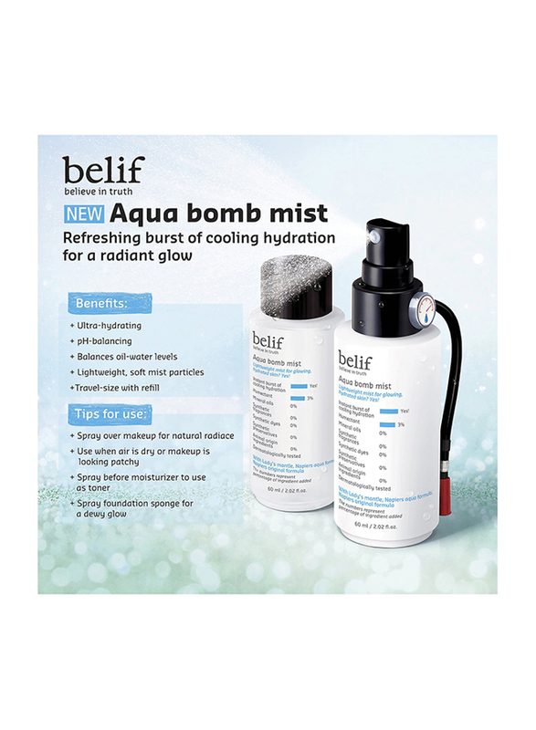 The Face Shop Belif Aqua Bomb Mist Set, 2 Pieces