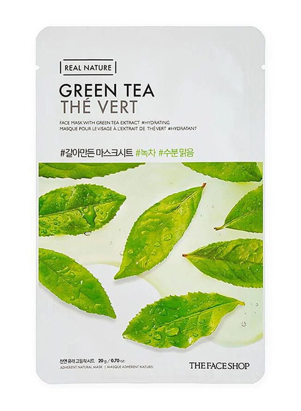 The Face Shop Real Nature Green Tea Sheet Face Mask, 20g