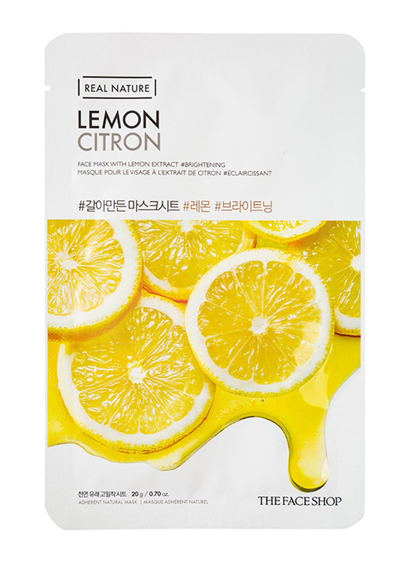 The Face Shop Real Nature Lemon Face Mask, 20gm