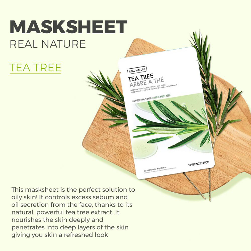 The Face Shop Real Nature Tea Tree Face Mask, 20gm