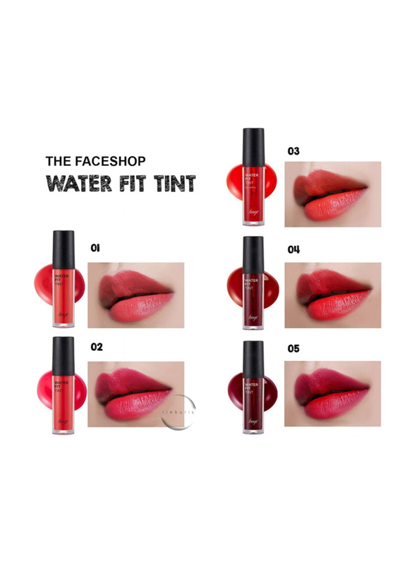 FMGT Water Fit Lip Tint, 02 Pink Mate, Red