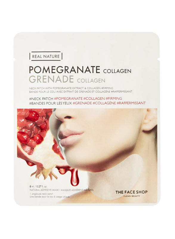 The Face Shop Real Nature Pomegranate Collagen Neck Patch, 8ml