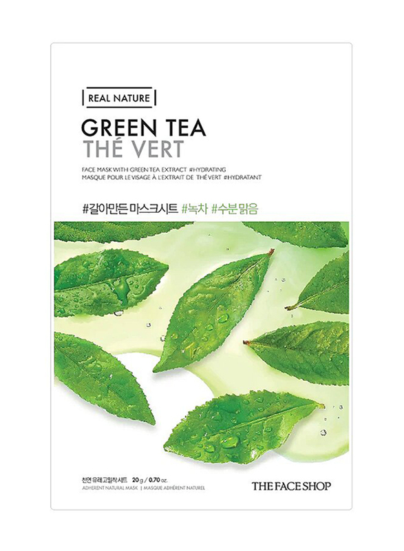 The Face Shop Real Nature Green Tea Mask Sheet, 20gm