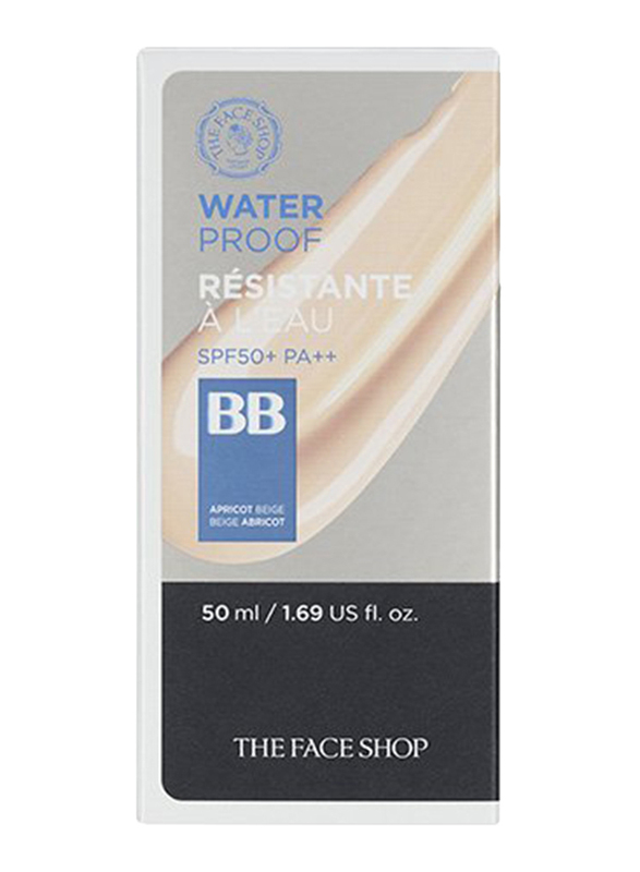 The Face Shop Waterproof BB Cream, 50ml, V201, Beige
