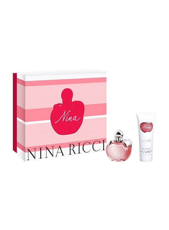 

Nina Ricci Apple 2-Piece Perfume Set for Women, Nina 50ml EDT Perfume, 75ml Body Lotion