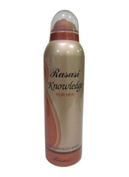 Rasasi Knowledge Deodorant Body Spray for Women, 200ml